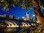 Bridge and city skyline from Nicollet Island.