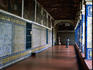Frescoes line courtyard of 17th century San Francisco Monastery.