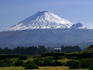 Snow covered Cotopaxi mountain.