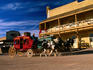 Stagecoach in motion at Old Tucson Studios.