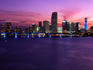 Downtown skyline at twilight.