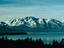 Scenic view of the mountains behind Lake Tahoe - California