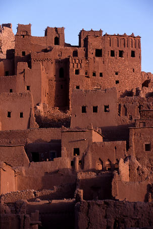 Buildings on hill of Kasbah town.