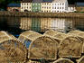 Lobster pots on dock.