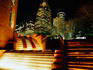 Sesquicentennial Park at night, Downtown.