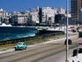 1950s American car and other traffic on Malecon.