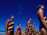 Lifeguards at a surf life saving carnival.
