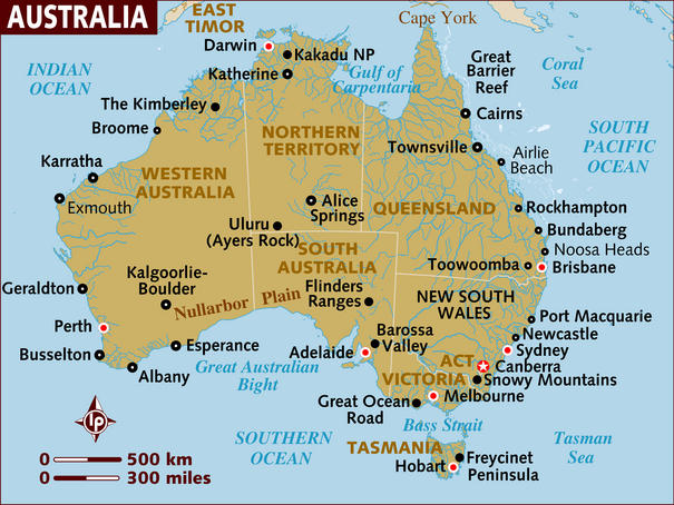 East Coast Australia Trip Planner Map