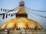 Bodhnath Stupa in mist on winter morning.