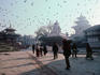 People walking in Durbar Square.