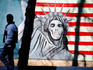 Anti-American mural on former US Embassy (now 'US Den of Espionage').