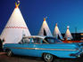 Wigwams and old car, Wigwam Motel, Route 66.