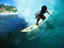 Local surfer in the tube, Bukit Peninsula.