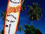 Beach surfboard signs, Tahiti
