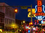 Beale street at dusk - Memphis, Tennessee