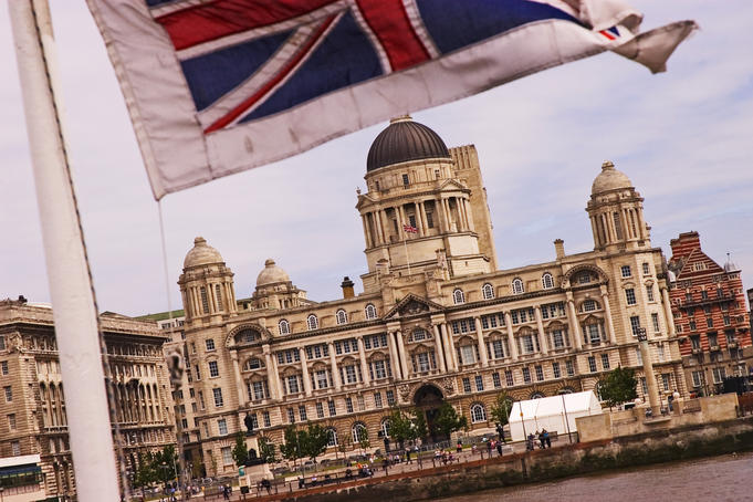 Port of Liverpool Building from the Mersey Ferry.