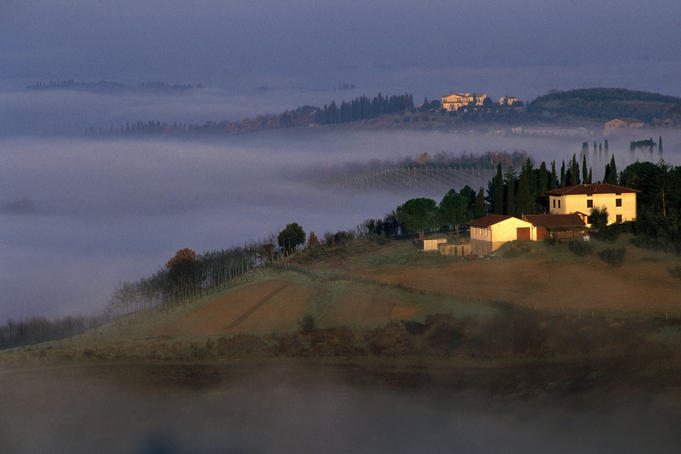 Elsa valley from Il Castello di Fulignano hotel.