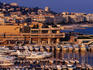 Harbour and Palais des Festivals from the hilltop in Le Suquet (the old town quarter).
