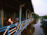 Dawn over Mekong River canal on Mr Muoi Day's guesthouse balcony, An Bing Island.