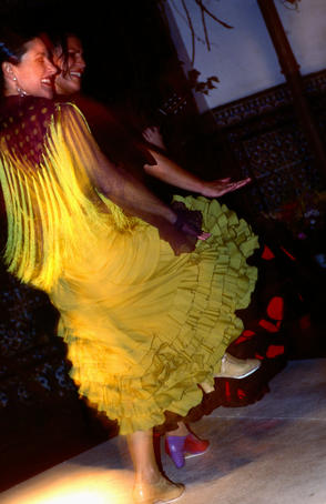 Female flamenco dancers.