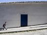 House built on steep upper reaches of Calle Suecia.