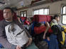 Recovering from Machu Picchu experience on tourist train to Cusco.