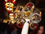 Stuttgarter Volksfest, beer glasses in beer tent.