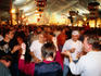 Stuttgarter Volksfest, people partying in beer tent.