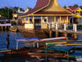 Boats docked at Penyengat jetty.