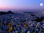 Lykavittos Hill with overhead of city of Athens, dawn, sunrise.