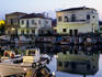 Small fishing boats at Myrina's port, island's capital.