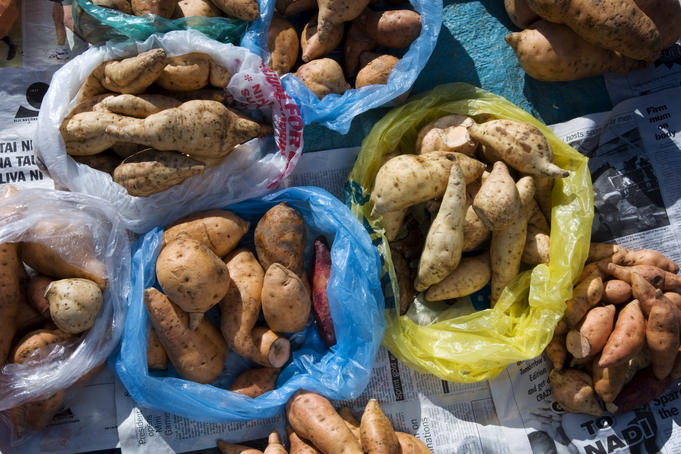 Sweet potatoes at Municipal Market.
