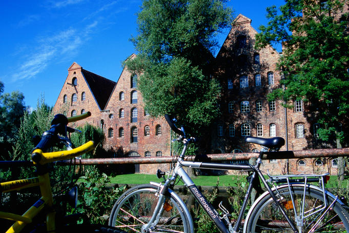 Bicycles in front of Salzspeicher, Lubeck