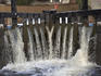 Castlefield District Canal boat, lock.