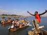 Tanzania, Dar es Salaam. Fishing boats at Kibongoni. 2005