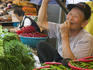 Vegetable vendor in Shin-dong- A Fish Market.