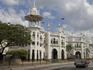 Malaysia, Kuala Lumpur. Looking like the set for a movie, the old KL Railway station was built in 1911 by British architect, AB Hubbock.