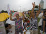 Worshippers at an El Shaddai Christian religious gathering in Rizal Park.
