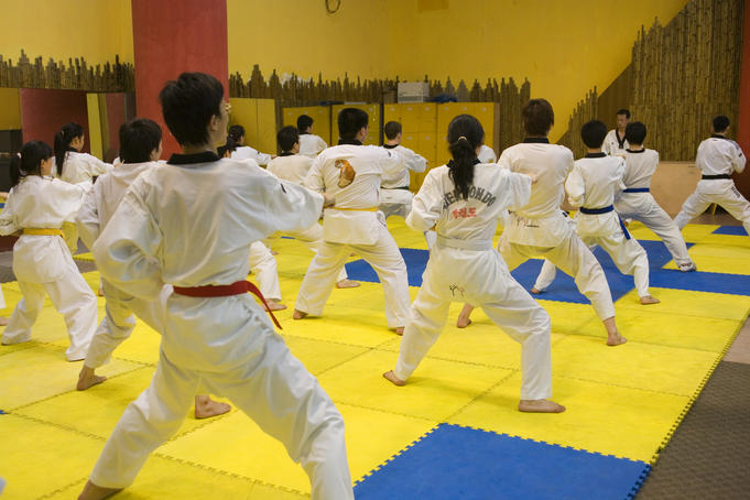 Martial arts classes at International Kung Fu Centre, French Concession.