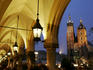 St Mary's Church from Cloth Hall at dusk.