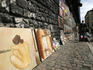 Local artists selling their work near Florian Gate.