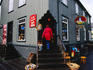 Frida Fraenka antique shop, housed in an old wooden building on Vesturgata.