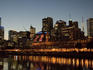 City at night, overlooking Yarra River.