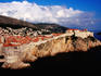 Overhead of city walls and old town from Lovrjenac Fort.