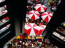 Overhead of morning market on Gunduliceva Poljana in old town.