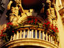 Architectural detail on exterior of Palace Hotel.