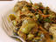 Brinjal, eggplant and chicken curry.