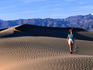 Stovepipe Wells, Sand dunes with hiker.