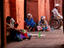People outside Sidi Bel Arrabes Mosque