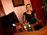 Shop assistant and perfume display at Les Parfums du Soleil.